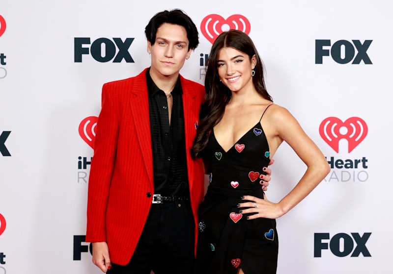 Lil Huddy and Charli D'Amelio attend the 2021 iHeartRadio Music Awards at The Dolby Theatre in Los A...