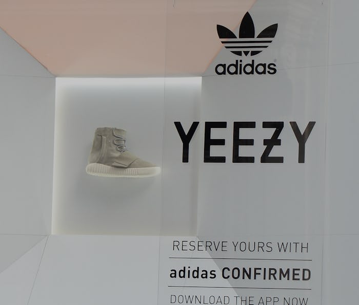 NEW YORK, NY - FEBRUARY 10:  View of the Adidas Store in Soho where the new Kanye West Adidas Origin...