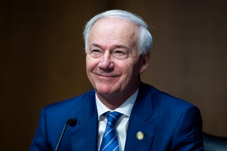 UNITED STATES - JUNE 22: Arkansas Gov. Asa Hutchinson, testifies during Senate Judiciary Committee h...