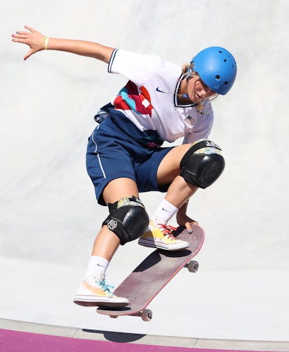 TOKYO, JAPAN - AUGUST 04: Bryce Wettstein of Team United States competes in the final of the Women's...