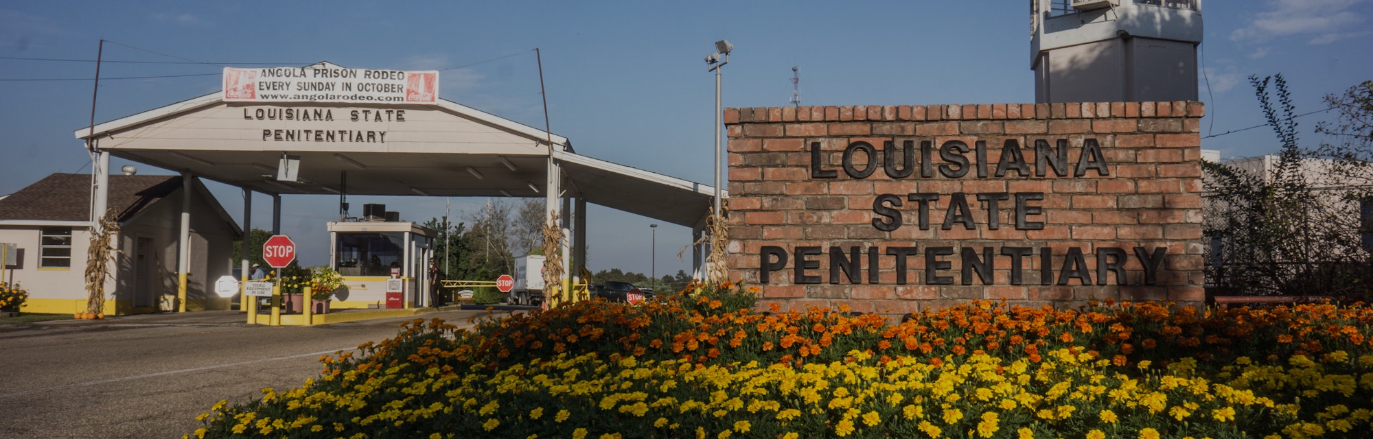 ANGOLA PRISON, LOUISIANA - OCTOBER 14, 2013:  
The entrance of Angola Prison, Louisiana. 
The Louisi...