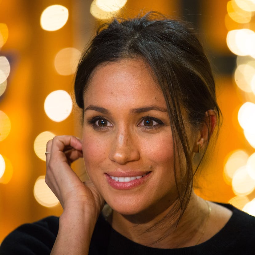 Meghan Markle during a visit to Reprezent 107.3FM in Pop Brixton on January 9, 2018 in London, Engla...