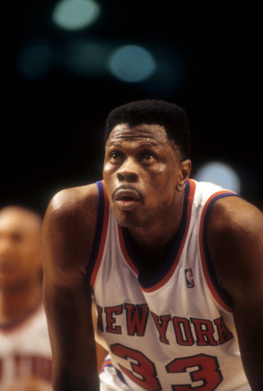 NEW YORK, NEW YORK--FEBRUARY 24: Patrick Ewing #33 of the New York Knicks is shown during the New Yo...