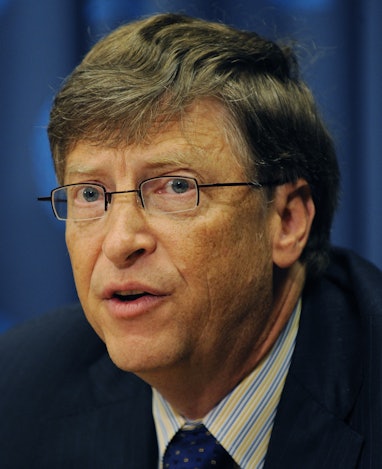Bill Gates, Chairman of the Bill & Melinda Gates Foundation,speaks during a news conference on the G...