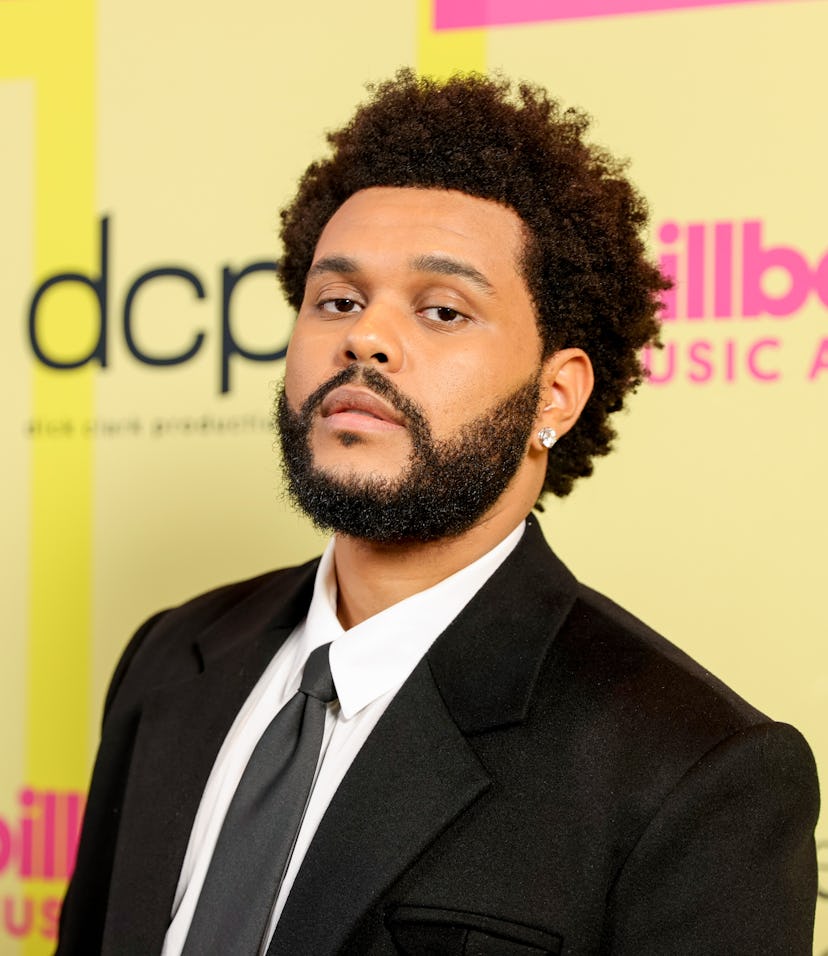 LOS ANGELES, CALIFORNIA - MAY 23: The Weeknd poses backstage for the 2021 Billboard Music Awards, br...