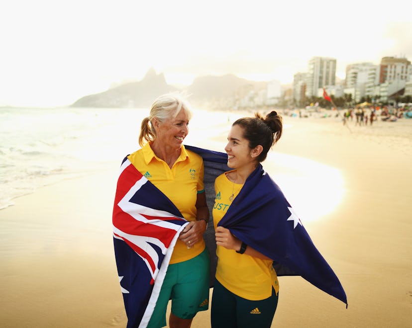RIO DE JANEIRO, BRAZIL - AUGUST 04: Mary Hanna, Australian Equestrian Dressage competitor and the ol...