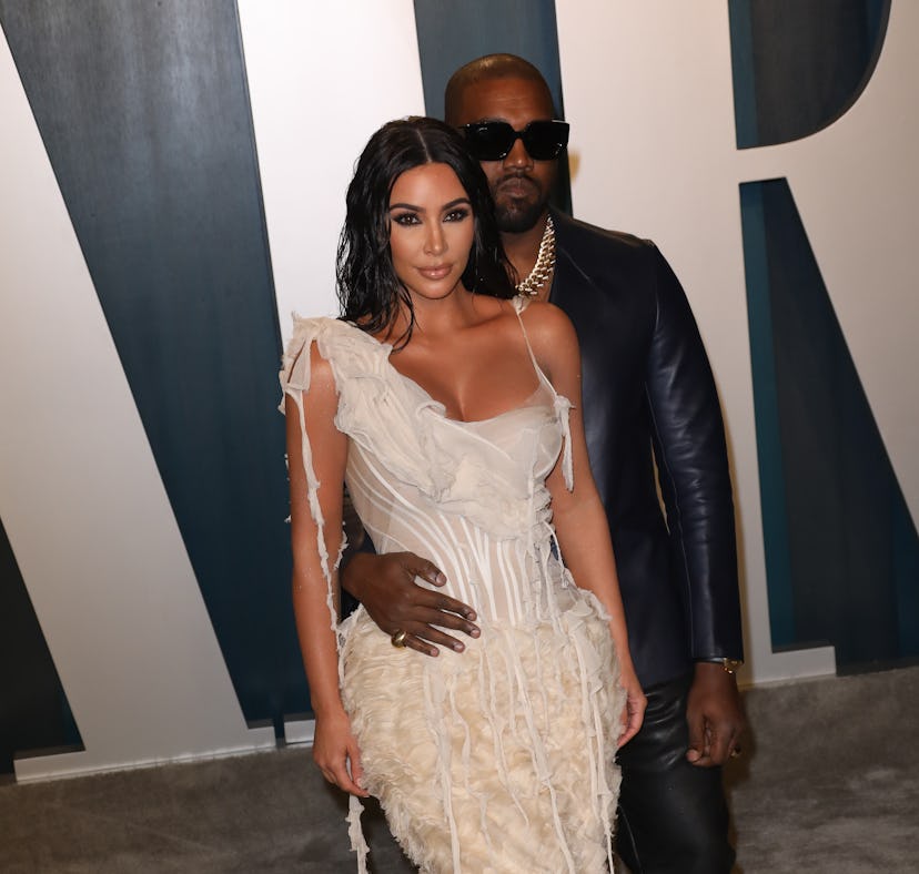 BEVERLY HILLS, CALIFORNIA - FEBRUARY 09: Kim Kardashian and Kanye West attend the 2020 Vanity Fair O...