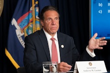 NEW YORK, UNITED STATES - 2021/08/02: Governor Andrew Cuomo holds press briefing and makes announcem...