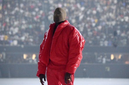 ATLANTA, GEORGIA - JULY 22: Kanye West is seen at ‘DONDA by Kanye West’ listening event at Mercedes-...