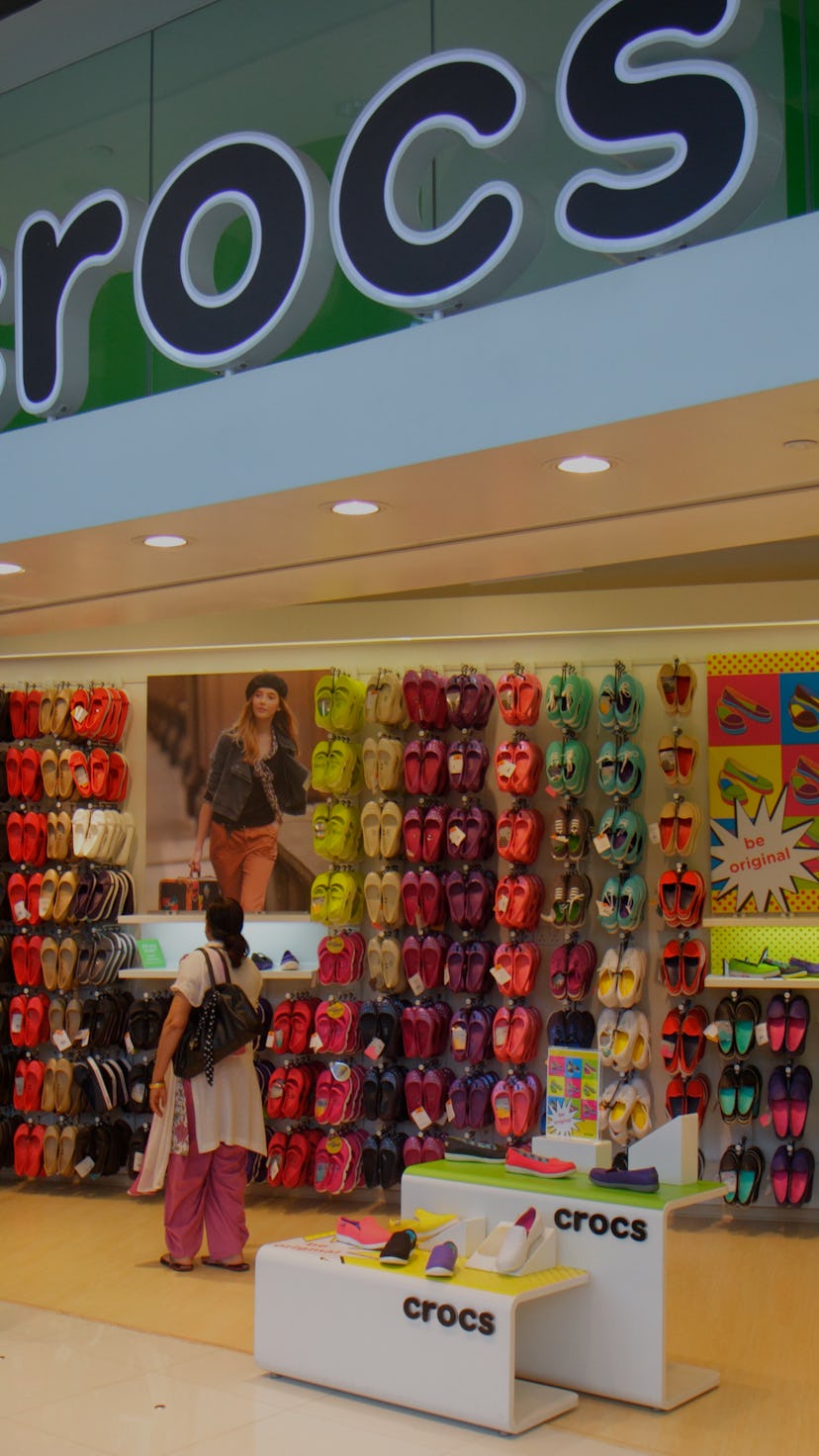 The entrance to Crocs at The Shoppes at Marina Bay Sands. (Photo by: Jeff Greenberg/Universal Images...