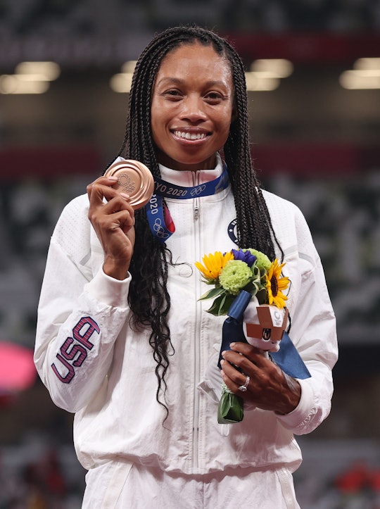 Track star Allyson Felix makes history with gold in final Olympic