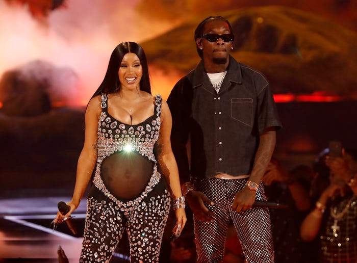 LOS ANGELES, CALIFORNIA - JUNE 27: (L-R) Cardi B and Offset of Migos perform onstage at the BET Awar...