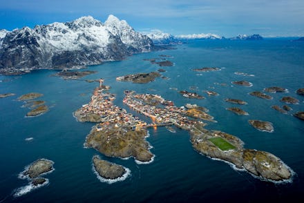 Henningsvaer at Lofoten Islands, Norway