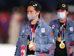 Team Canada at the 2021 Olympics closing ceremony.