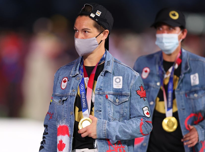 Team Canada at the 2021 Olympics closing ceremony.