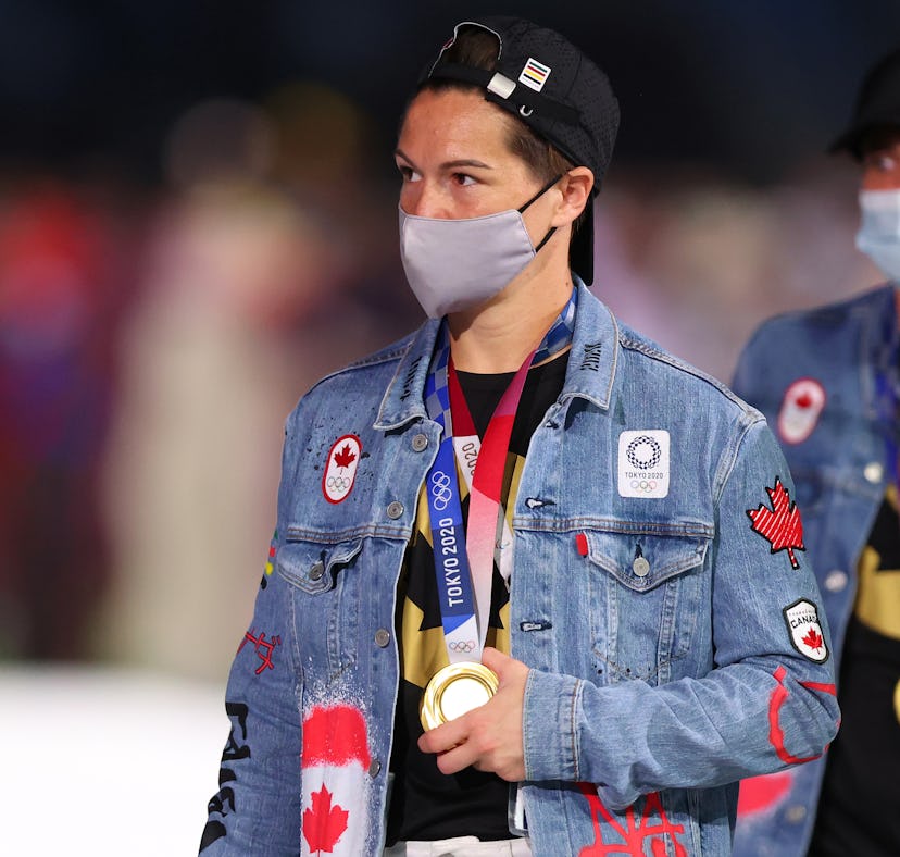 Team Canada at the 2021 Olympics closing ceremony.