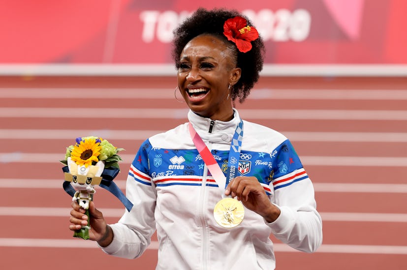 Jasmine Camacho-Quinn is Puerto Rico’s second-ever gold medalist.