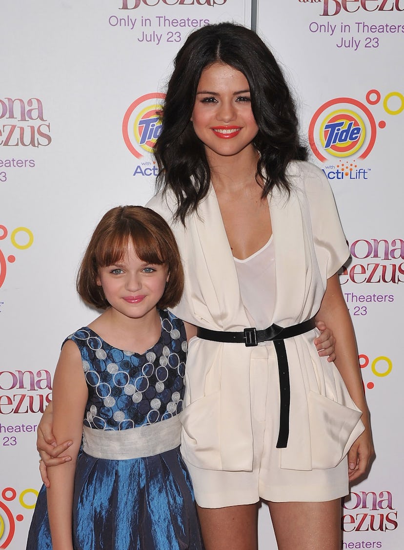  "Ramona and Beezus" co-stars Joey King and Selena Gomez pose together.