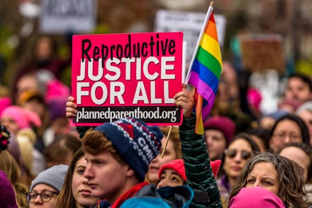 WASHINGTON SQUARE, NEW YORK, NY, UNITED STATES - 2017/02/11: Thousands of New Yorkers rally at Washi...
