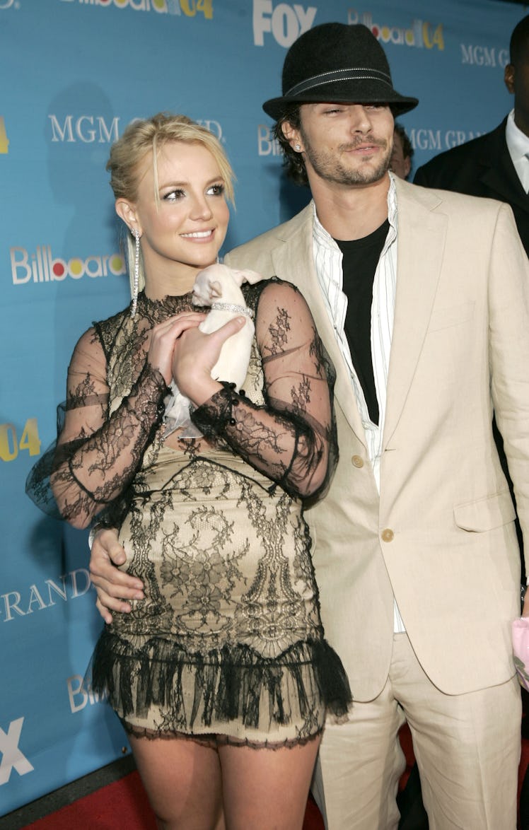 Britney Spears and Kevin Federline at the MGM Grand Garden in Las Vegas, Nevada (Photo by Kevin Mazu...