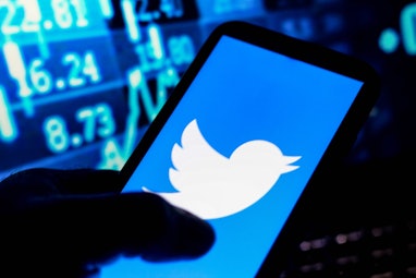BRAZIL - 2021/08/31: In this photo illustration the Twitter logo seen displayed on a smartphone. (Ph...