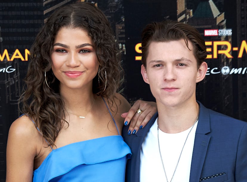 MADRID, SPAIN - JUNE 14:  Actress Zendaya and actor Tom Holland attend 'Spider-Man: Homecoming' phot...