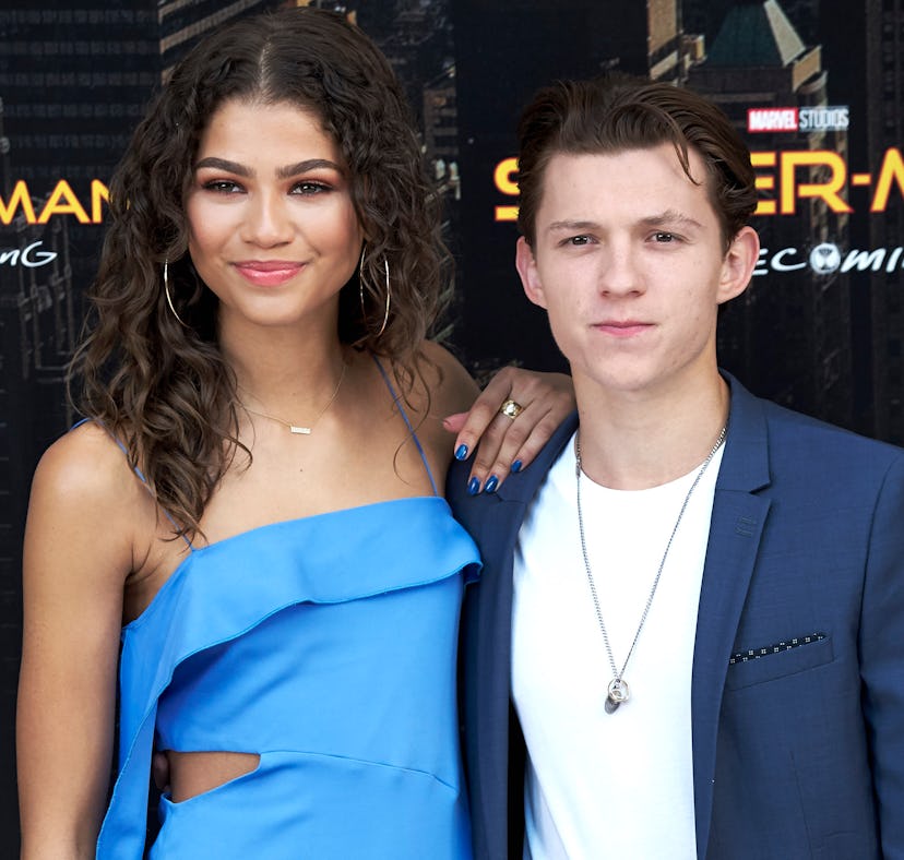 MADRID, SPAIN - JUNE 14: Actress Zendaya and actor Tom Holland attend 'Spider-Man: Homecoming' phot...