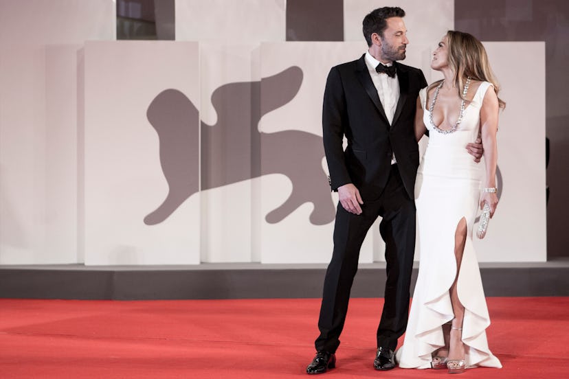 VENICE, ITALY - SEPTEMBER 10:  Jennifer Lopez and Ben affleck attend the red carpet of the movie "Th...