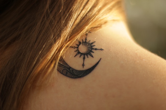 Family unity tattoos: sun and moon