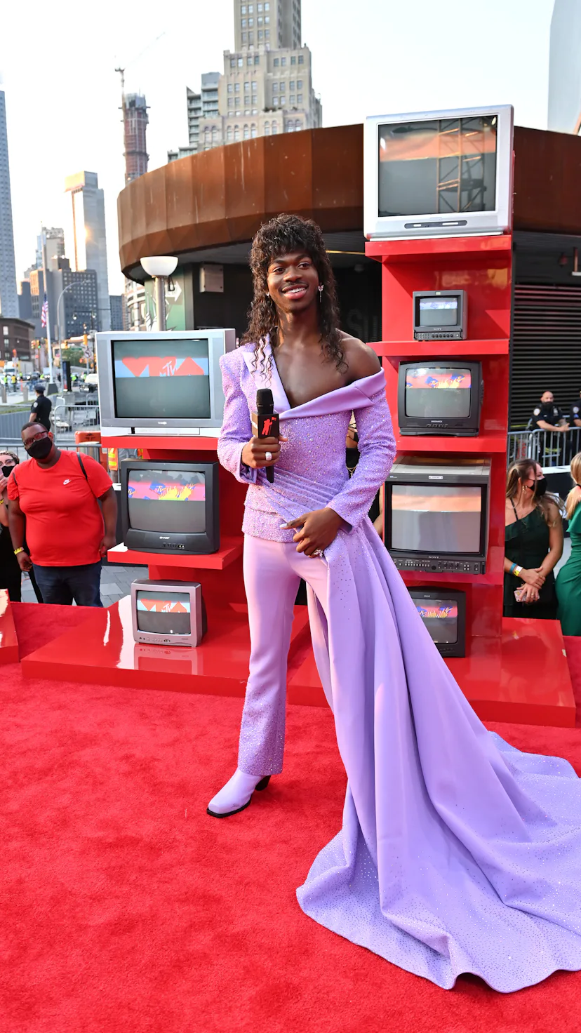 lil nas x red carpet dress Met Gala 2021: Lil Nas X Pulled Off Three Regal Outfits on the Met Gala Carpet