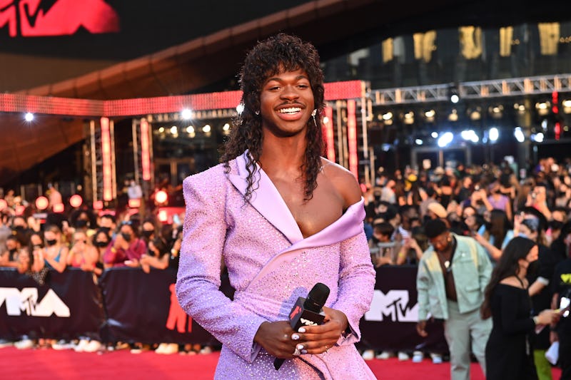 NEW YORK, NEW YORK - SEPTEMBER 12: Lil Nas X attends the 2021 MTV Video Music Awards at Barclays Cen...