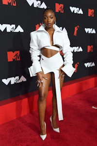 NEW YORK, NEW YORK - SEPTEMBER 12: Normani attends the 2021 MTV Video Music Awards at Barclays Cente...