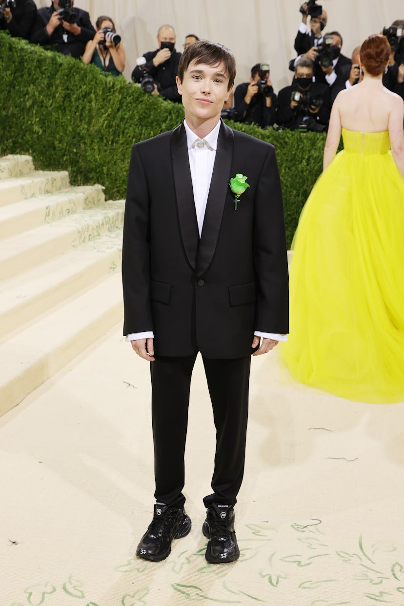 NEW YORK, NEW YORK - SEPTEMBER 13: Elliot Page attends The 2021 Met Gala Celebrating In America: A L...