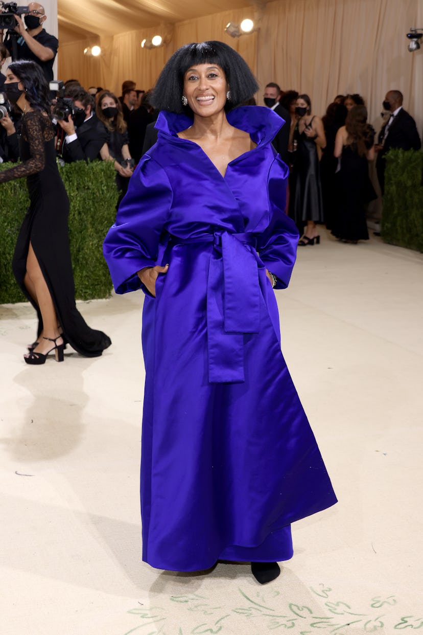 NEW YORK, NEW YORK - SEPTEMBER 13: Tracee Ellis Ross attends The 2021 Met Gala Celebrating In Americ…