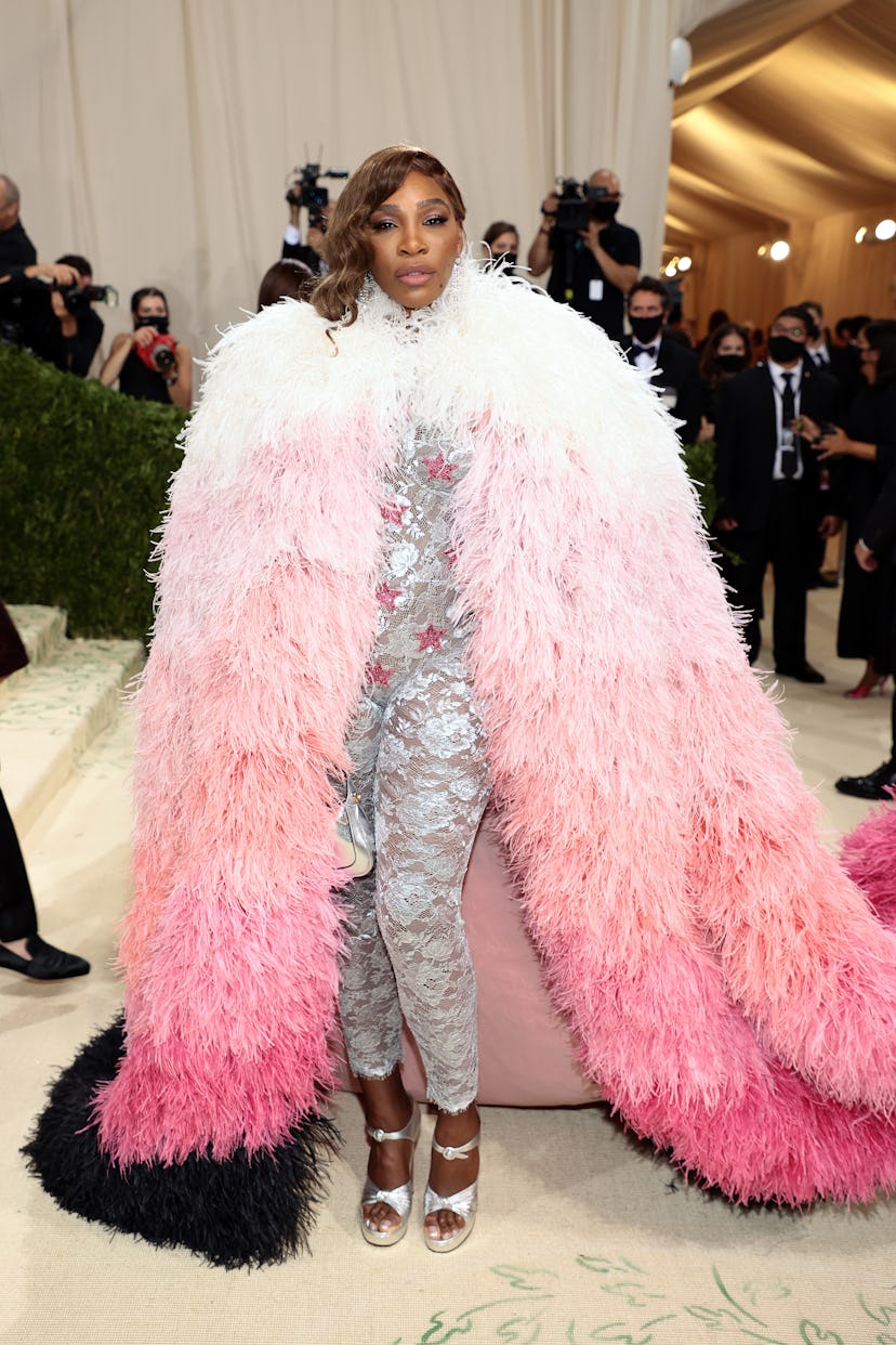NEW YORK, NEW YORK - SEPTEMBER 13: Serena Williams attends The 2021 Met Gala Celebrating In America:…
