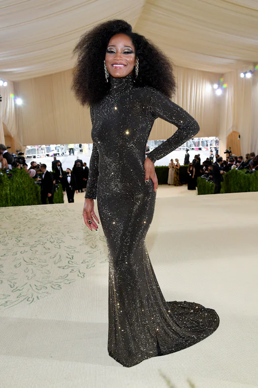 met gala sequin dress Lea Michele Met Gala 2023 Silver Bling Bling Long Sleeve Sheath Dress