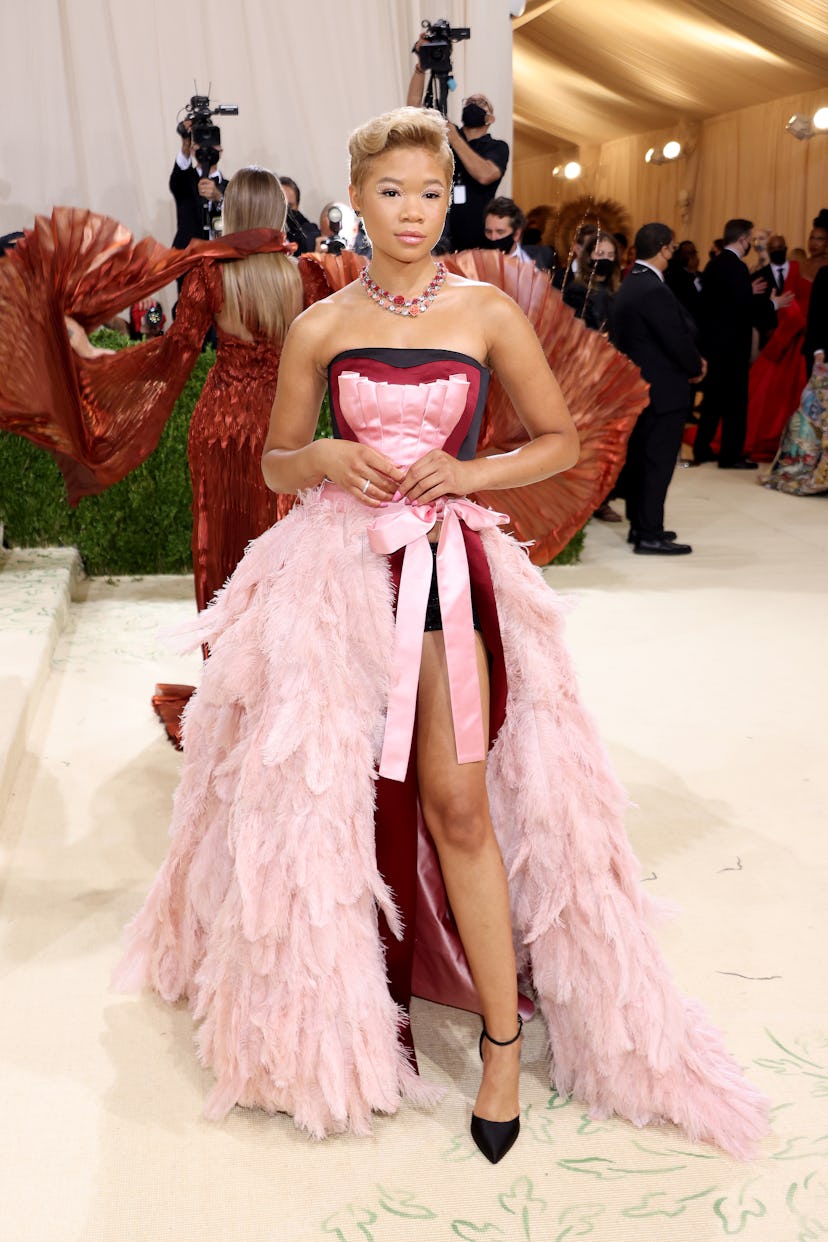 NEW YORK, NEW YORK - SEPTEMBER 13: Storm Reid attends The 2021 Met Gala Celebrating In America: A Le…