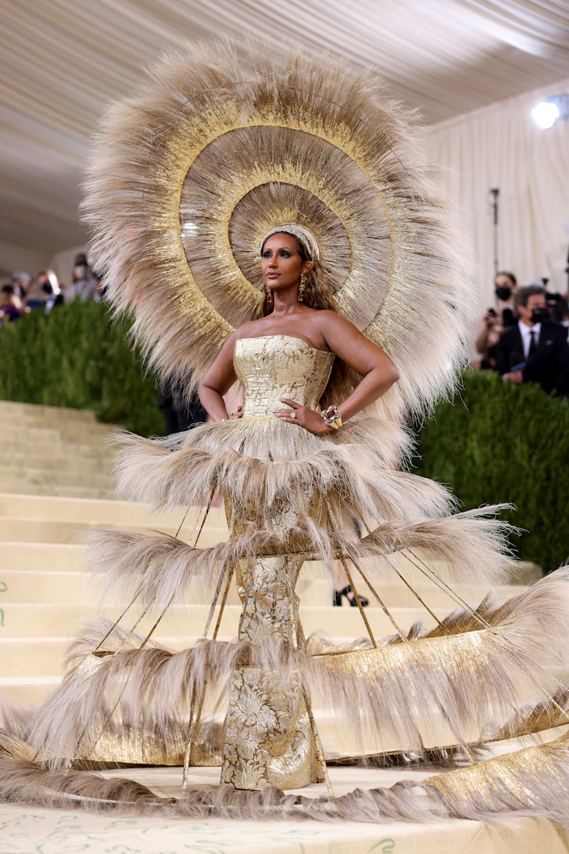 NEW YORK, NEW YORK - SEPTEMBER 13: Iman attends The 2021 Met Gala Celebrating In America: A Lexicon ...