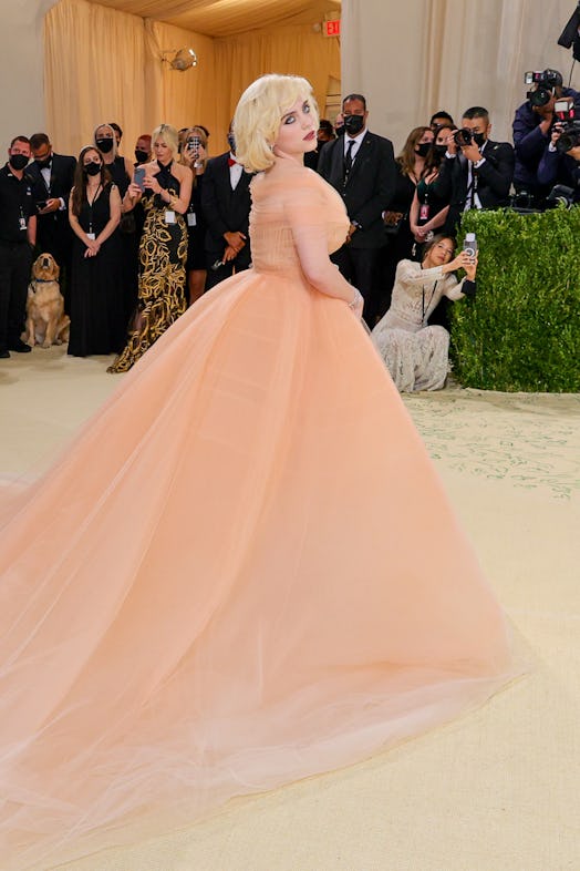 NEW YORK, NEW YORK - SEPTEMBER 13: Co-chair Billie Eilish attends The 2021 Met Gala Celebrating In A...