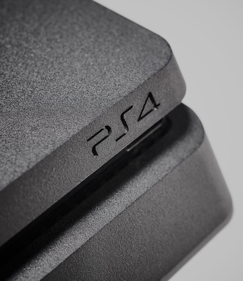 Detail of a Sony PlayStation 4 video game console, taken on February 14, 2020. (Photo by Neil Godwin...