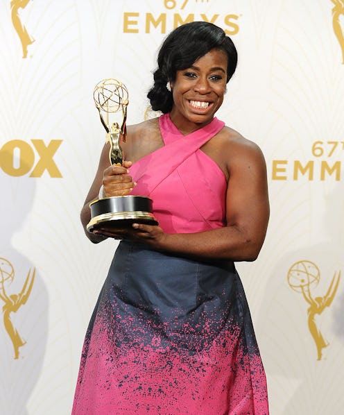 LOS ANGELES, CA - SEPTEMBER 20: Actress Uzo Aduba poses in the press room at the 67th annual Primet...