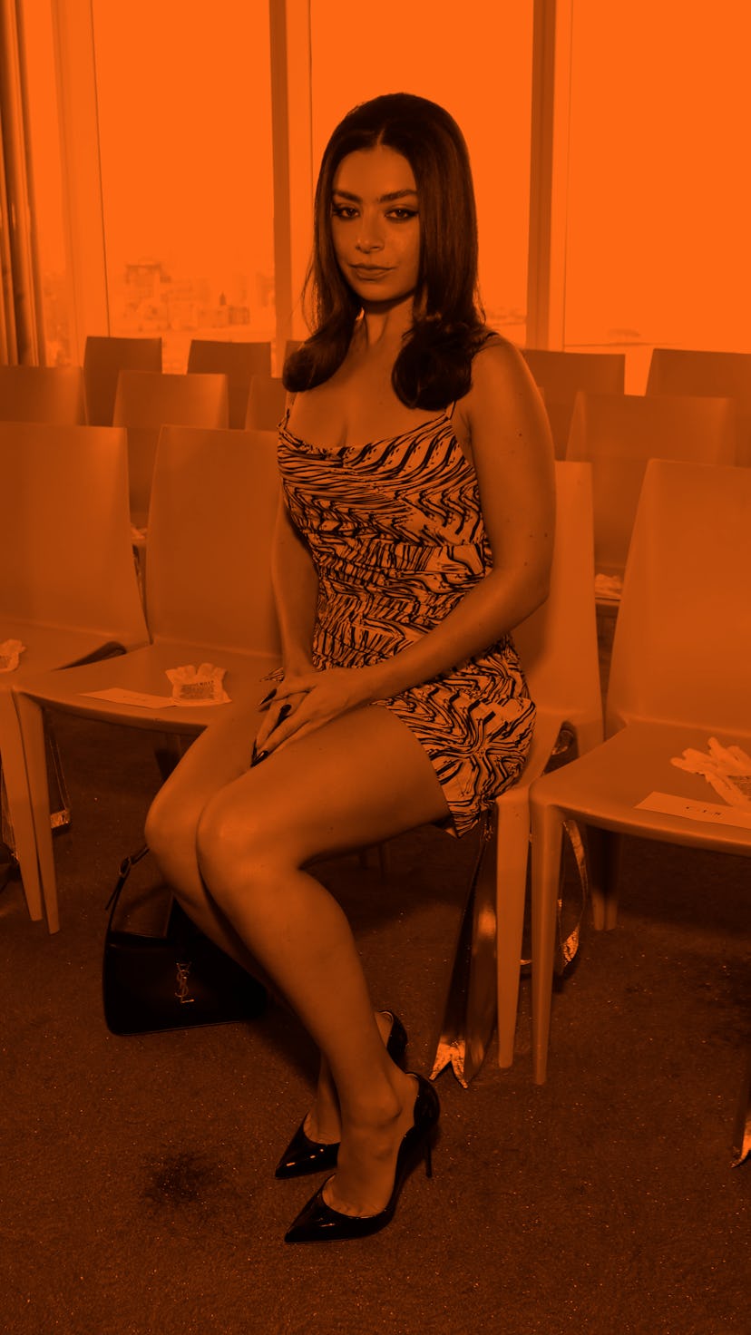 NEW YORK, NEW YORK - SEPTEMBER 11: Charli XCX attends the Maisie Wilen front row  during New York Fa...