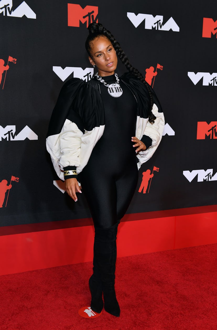 NEW YORK, NEW YORK - SEPTEMBER 12: Alicia Keys attends the 2021 MTV Video Music Awards at Barclays C...