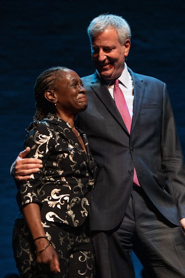 NEW YORK, NEW YORK - AUGUST 28: New York City Mayor Bill de Blasio and his wife Chirlane McCray atte...
