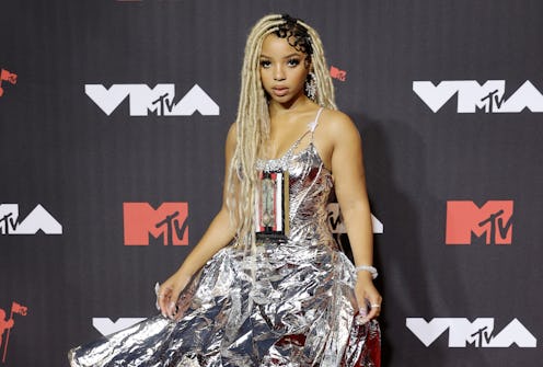 Chlöe Bailey's VMAs 2021 red carpet look sparked conversation, from the fabric to the interesting an...