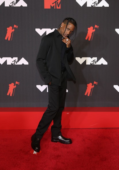 NEW YORK, NEW YORK - SEPTEMBER 12: Travis Scott attends the 2021 MTV Video Music Awards at Barclays ...