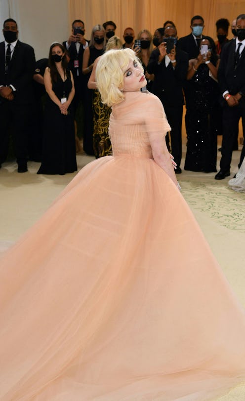 US singer/songwriter Billie Eilish arrives for the 2021 Met Gala at the Metropolitan Museum of Art o...