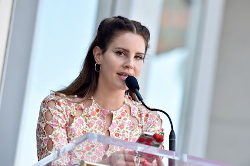 HOLLYWOOD, CALIFORNIA - AUGUST 06: Lana Del Rey speaks at the ceremony honoring Guillermo del Toro w...