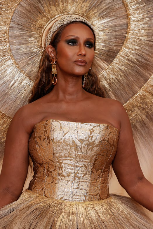 NEW YORK, NEW YORK - SEPTEMBER 13: Iman attends the The 2021 Met Gala Celebrating In America: A Lexi...