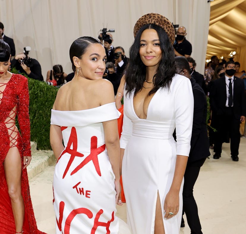 Alexandria Ocasio-Cortez attends The 2021 Met Gala.